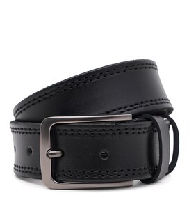 Чоловічий шкіряний ремінь Borsa Leather 115v1fx93-black картинка, зображення, фото