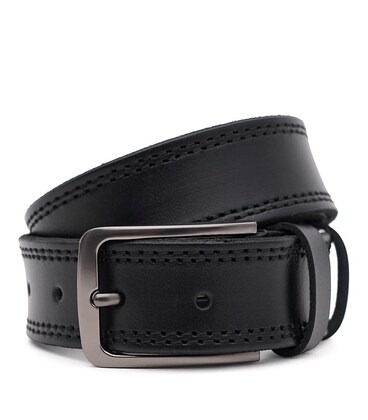 Мужской кожаный ремень Borsa Leather 115v1fx93-black фото, картинка, изображение