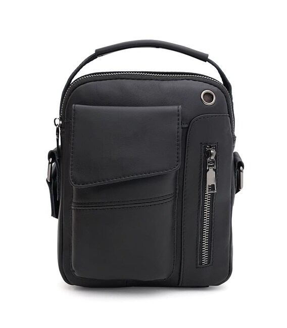 Мужская кожаная сумка Keizer K15802bl-black фото, картинка, изображение