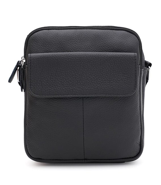 Мужская кожаная сумка Keizer K12301bl-black фото, картинка, изображение