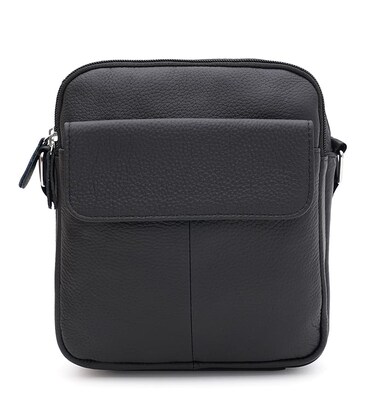 Мужская кожаная сумка Keizer K12301bl-black фото, картинка, изображение