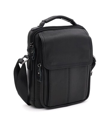 Мужская кожаная сумка Keizer K1337bl-black фото, картинка, изображение