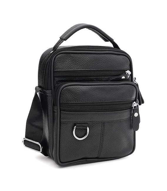 Чоловіча шкіряна сумка Keizer K1722bl-black картинка, зображення, фото