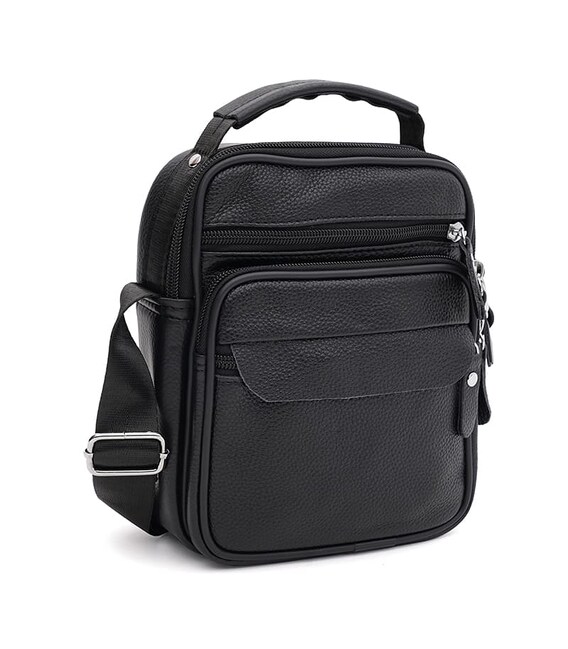 Чоловіча шкіряна сумка Keizer K1523bl-black картинка, зображення, фото