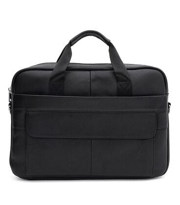 Мужская кожаная сумка - портфель Keizer K17069bl-black фото, картинка, изображение