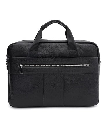 Мужская кожаная сумка - портфель Keizer K17068bl-black фото, картинка, изображение