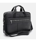 Мужская кожаная сумка - портфель Keizer K17068bl-black фото, картинка, изображение