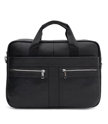 Мужская кожаная сумка - портфель Keizer K17067bl-black фото, картинка, изображение