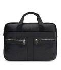 Мужская кожаная сумка - портфель Keizer K17067bl-black фото, картинка, изображение