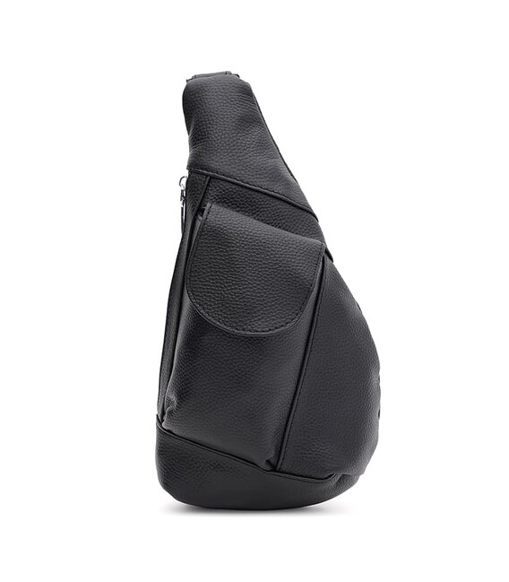 Чоловічий шкіряний рюкзак через плече Keizer k1712bl-black картинка, зображення, фото