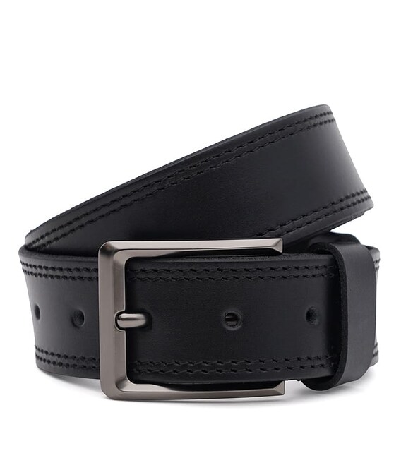 Мужской кожаный ремень Borsa Leather 115vfx80-black фото, картинка, изображение