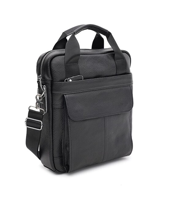 Мужская кожаная сумка Keizer K18861bl-black фото, картинка, изображение