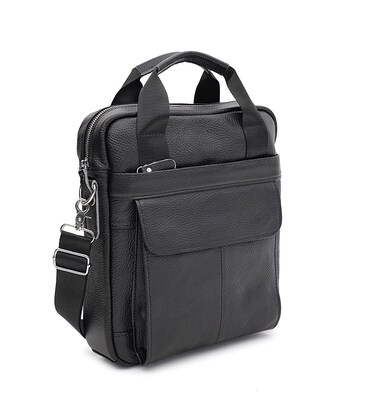 Мужская кожаная сумка Keizer K18861bl-black фото, картинка, изображение