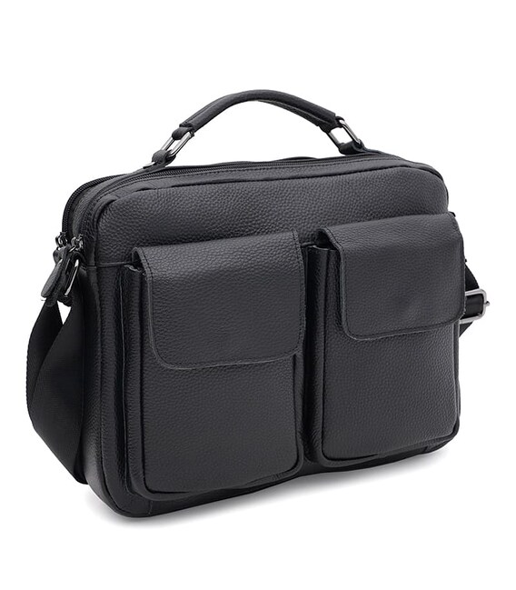 Чоловіча шкіряна сумка Keizer K1711bl-black картинка, зображення, фото