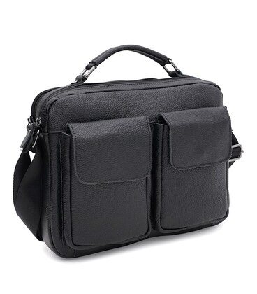 Мужская кожаная сумка Keizer K1711bl-black фото, картинка, изображение