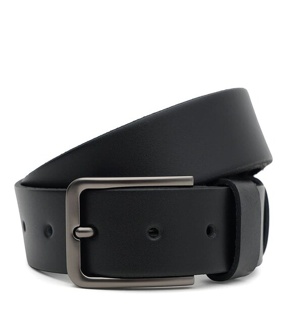 Чоловічий шкіряний ремінь батал Borsa Leather 150vfx85-black картинка, зображення, фото