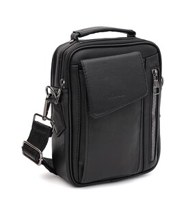 Чоловіча шкіряна сумка Ricco Grande T1telegonlu-black картинка, зображення, фото