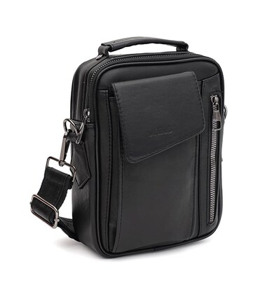 Мужская кожаная сумка Ricco Grande T1telegonlu-black фото, картинка, изображение