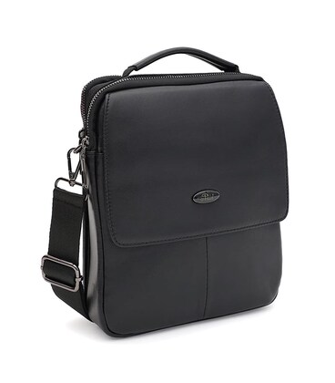 Мужская кожаная сумка Ricco Grande T1tr0044bl-black фото, картинка, изображение