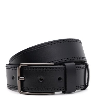 Мужской кожаный ремень Borsa Leather 125v1fx63-black фото, картинка, изображение