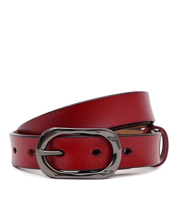 Женский кожаный ремень Borsa Leather CV1ZK-052r-red фото, картинка, изображение