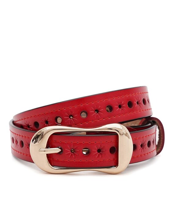 Жіночий шкіряний ремінь Borsa Leather CV1ZK-019r-red картинка, зображення, фото