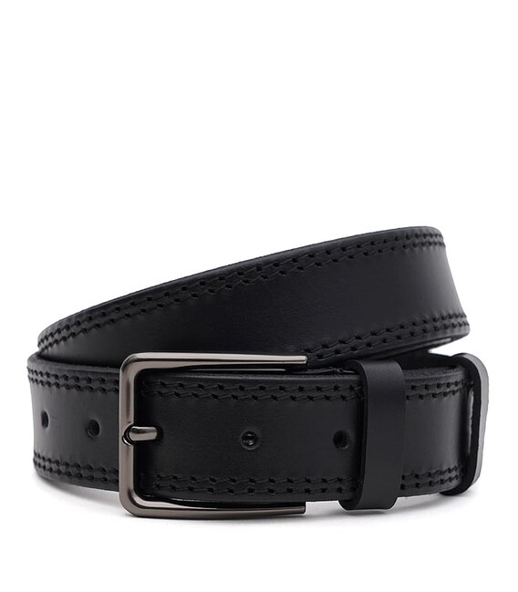 Чоловічий шкіряний ремінь Borsa Leather 125v1fx71-black картинка, зображення, фото