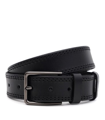 Чоловічий шкіряний ремінь Borsa Leather 125v1fx71-black картинка, зображення, фото