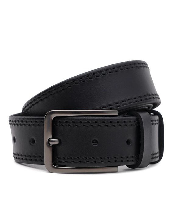 Мужской кожаный ремень Borsa Leather 125v1fx69-black фото, картинка, изображение