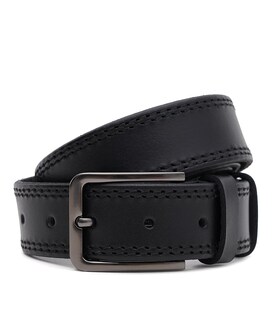 Чоловічий шкіряний ремінь Borsa Leather 125v1fx69-black картинка, зображення, фото