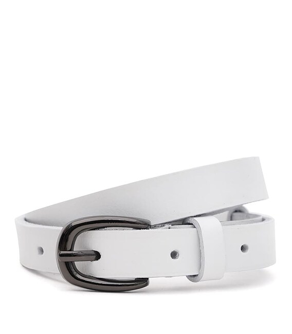 Жіночий шкіряний ремінь Borsa Leather 100v1genw32-white картинка, зображення, фото