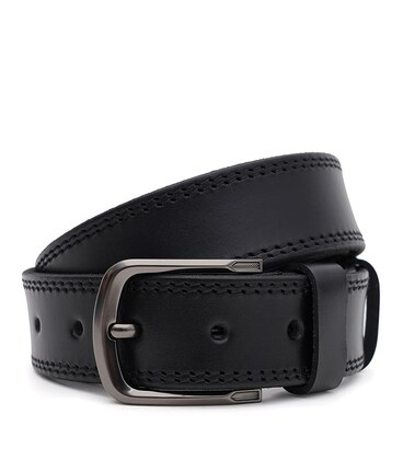 Мужской кожаный ремень Borsa Leather 150v1fx78-black фото, картинка, изображение