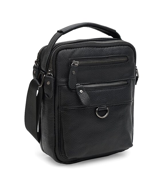 Мужская кожаная сумка Keizer K14035bl-black фото, картинка, изображение