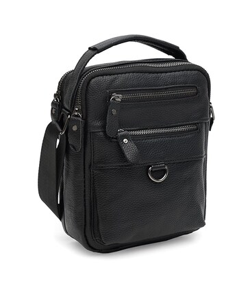 Мужская кожаная сумка Keizer K14035bl-black фото, картинка, изображение