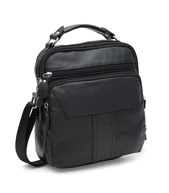 Мужская кожаная сумка Keizer K15113bl-black фото, картинка, изображение