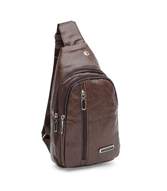 Мужской рюкзак через плечо Monsen C1925br-brown фото, картинка, изображение