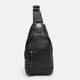 Мужской кожаный рюкзак через плечо Keizer K11802bl-black фото