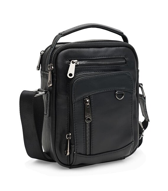 Мужская кожаная сумка Keizer K16024bl-black фото, картинка, изображение