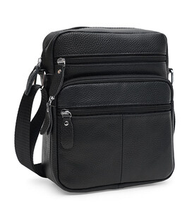 Мужская кожаная сумка Keizer k12086bl-black фото, картинка, изображение