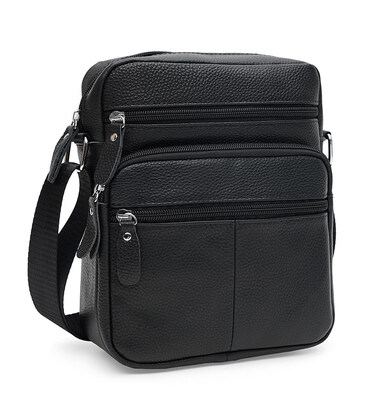 Чоловіча шкіряна сумка Keizer k12086bl-black картинка, зображення, фото