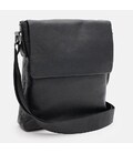 Мужская кожаная сумка Borsa Leather K13658bl-black фото, картинка, изображение