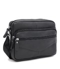 Мужская кожаная сумка Borsa Leather K1089bl-black фото, картинка, изображение