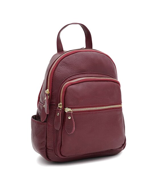 Жіночий шкіряний рюкзак Keizer K1172bur-bordo картинка, зображення, фото