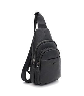 Чоловічий шкіряний рюкзак через плече Keizer K14040bl-black картинка, зображення, фото