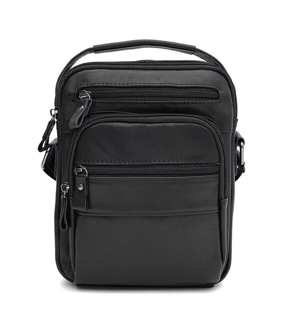 Мужская кожаная сумка Keizer K1335bl-black фото, картинка, изображение