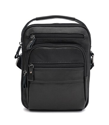 Мужская кожаная сумка Keizer K1335bl-black фото, картинка, изображение