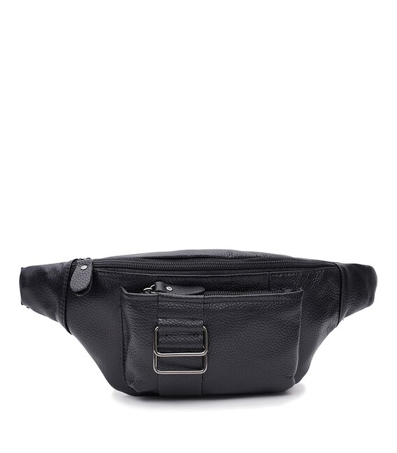 Чоловіча шкіряна сумка на пояс Keizer K10023bl-black картинка, зображення, фото