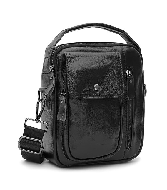 Mужская кожаная сумка Keizer K1338a-black фото, картинка, изображение