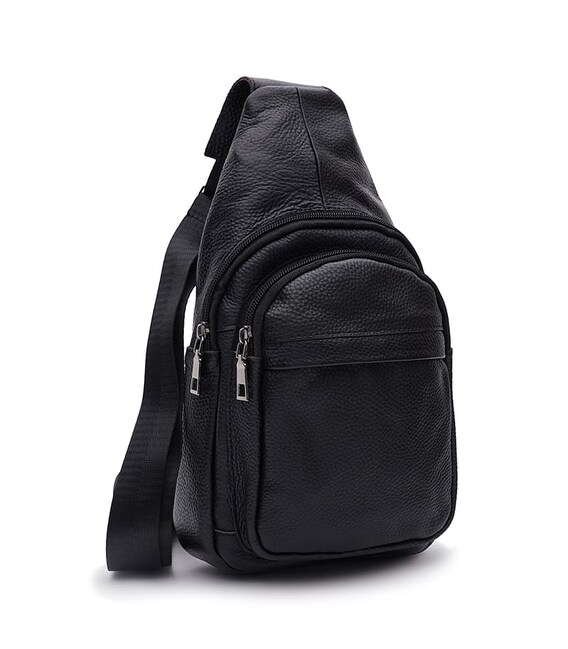 Чоловічий шкіряний рюкзак Keizer K1081bl-black картинка, зображення, фото