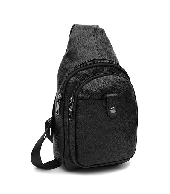 Мужской кожаный рюкзак Keizer K1084bl-black фото, картинка, изображение